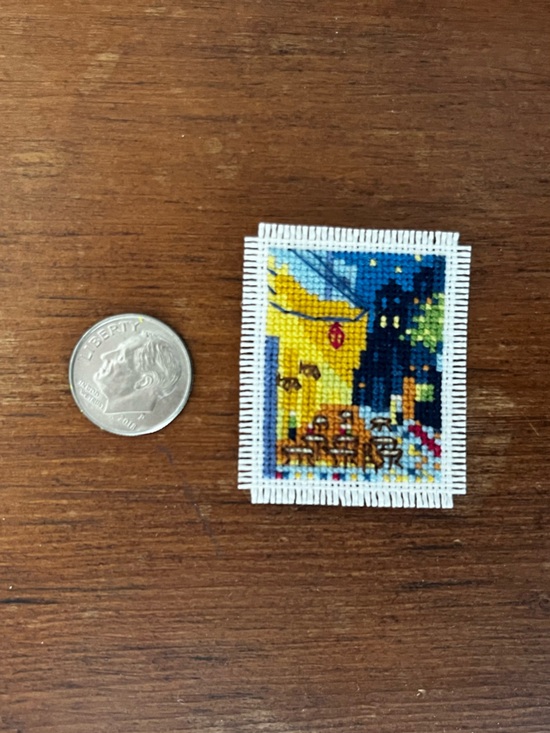 Other - Van Gogh’s “Café Terrace at Night” Mini Cross Stitch Art